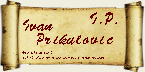 Ivan Prikulović vizit kartica